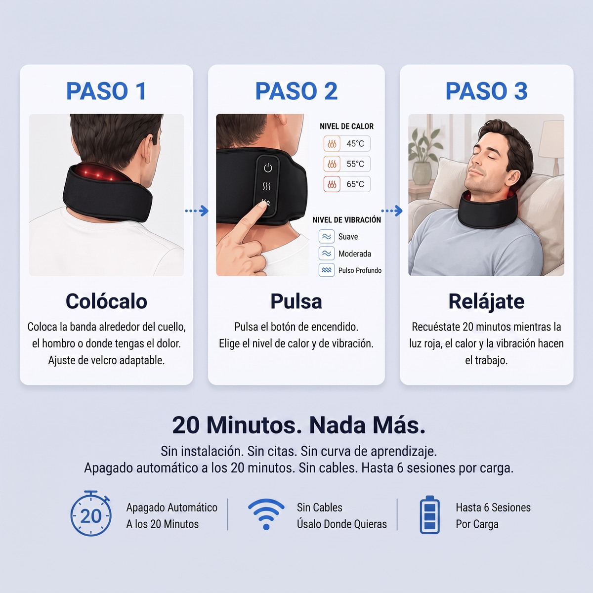 Restiva RedLight Pro — Terapia de Luz Roja para el Cuello